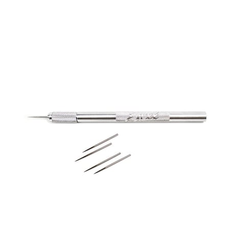 Excel Blades Light Duty Handle with Needle Point Awl and 4 Extra 0.058" Tips, 12pk 30613